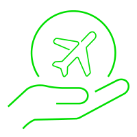 Travel management situation icon